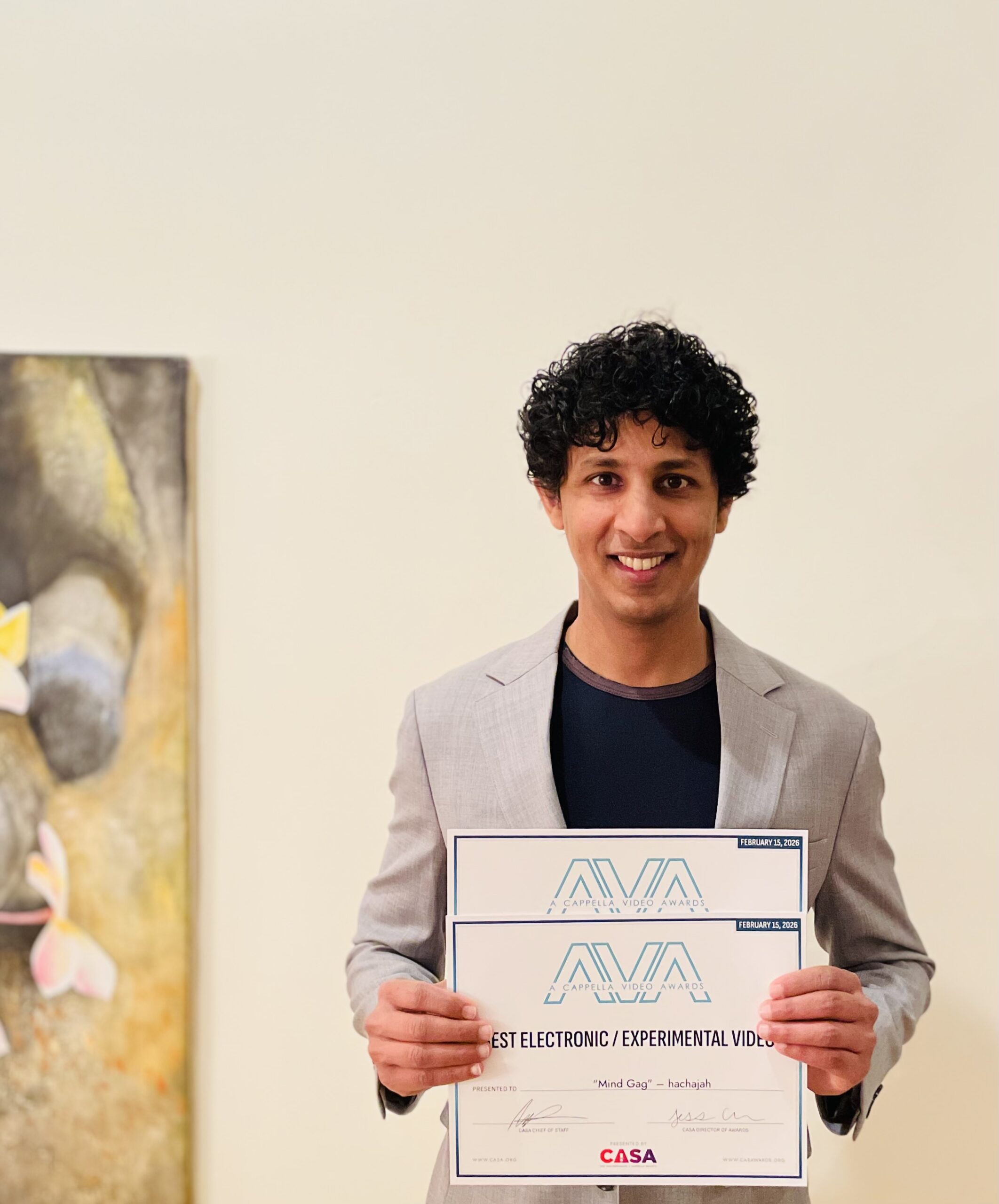 Sri Lankan A Cappella Artist hachajah becomes Double-award winner at the A Cappella Video Awards in the USA