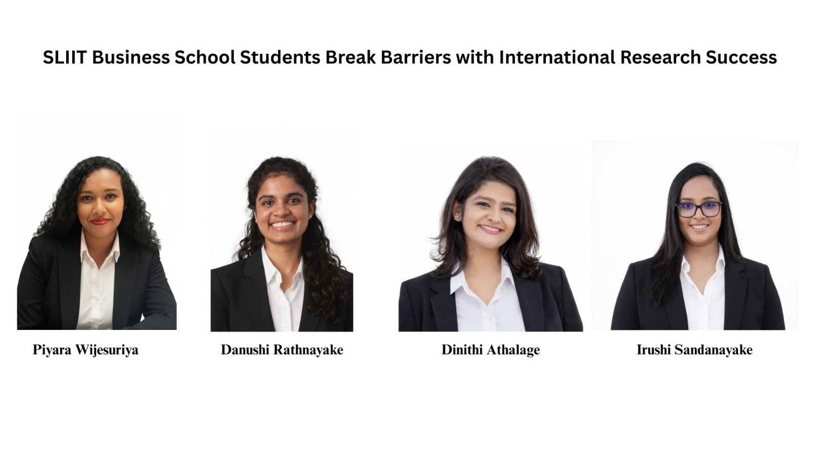 SLIIT Business School Students Break Barriers with International Research Success