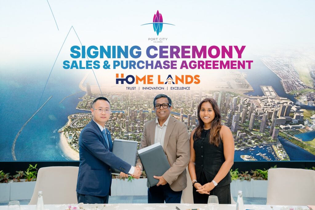 Home Lands Signs SPA with CHEC Port City to Develop Twin Tower High-rise in the Central Park District of Port City Colombo home lands signs spa with chec port city pr photograph