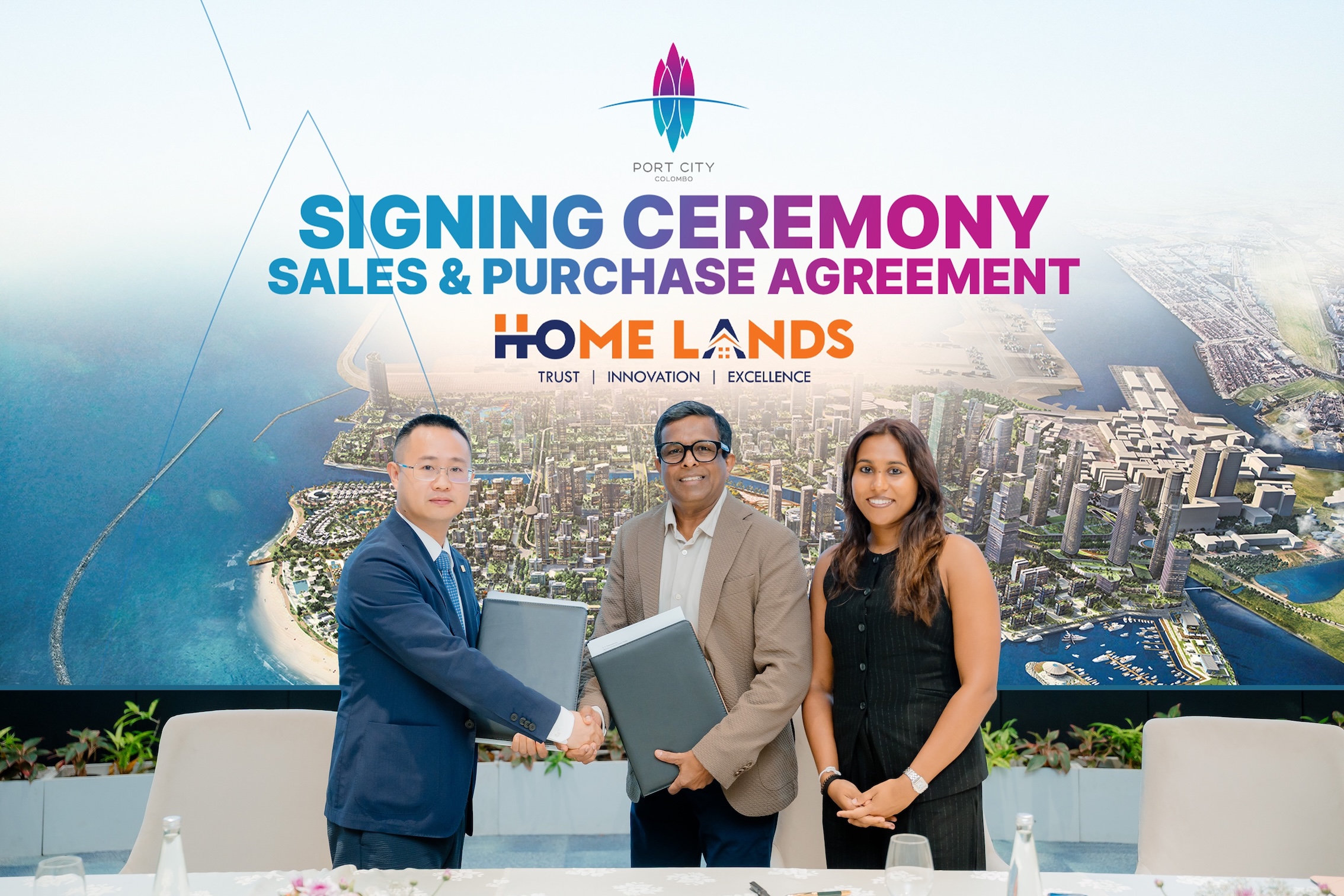 Home Lands Signs SPA with CHEC Port City to Develop Twin Tower High-rise in the Central Park District of Port City Colombo