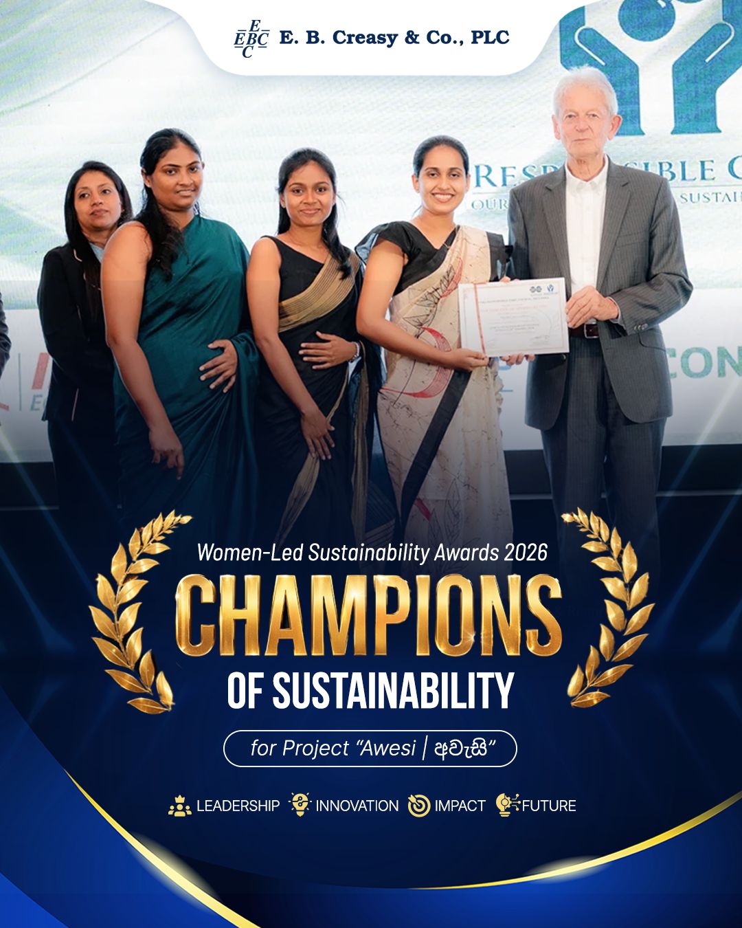 E. B. Creasy & Co., PLC – BIC & DENTA Factory emerged as a winner at the Women-Led Sustainability Awards 2026 