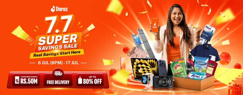 Real Savings Take Over July as Daraz Sri Lanka Opens 7.7 Super Savings Sale image daraz 7.7