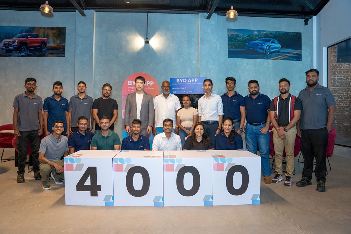 BYD Mobile App හඳුන්වා දී කෙටි කලක් තුළ downloads 4,000 ඉක්මවයි